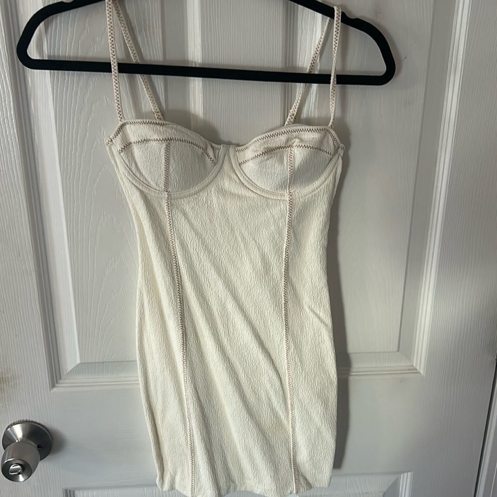 White/cream  mini bodycon dress